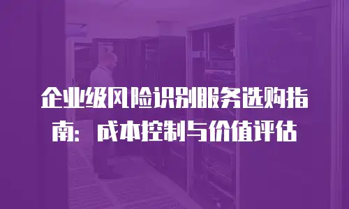 企业级风险识别服务选购指南：成本控制与价值评估