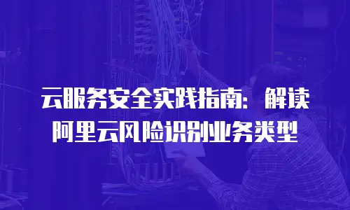 云服务安全实践指南：解读阿里云风险识别业务类型