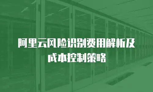 阿里云风险识别费用解析及成本控制策略