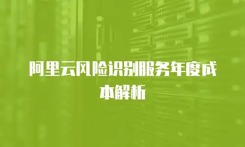 阿里云风险识别服务年度成本解析
