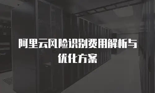 阿里云风险识别费用解析与优化方案