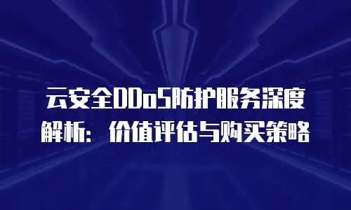 云安全DDoS防护服务深度解析：价值评估与购买策略