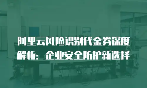 阿里云风险识别代金券深度解析：企业安全防护新选择