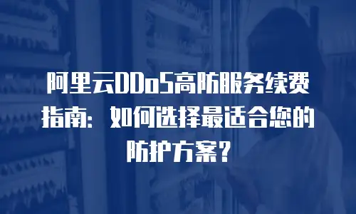 阿里云DDoS高防服务续费指南：如何选择最适合您的防护方案？