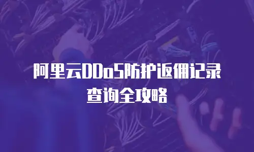 阿里云DDoS防护返佣记录查询全攻略