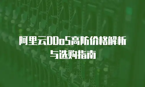 阿里云DDoS高防价格解析与选购指南