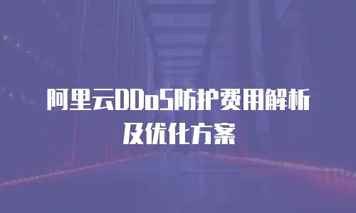 阿里云DDoS防护费用解析及优化方案