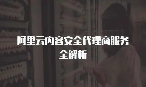 阿里云内容安全代理商服务全解析