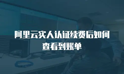 阿里云实人认证续费后如何查看到账单
