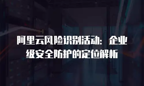 阿里云风险识别活动：企业级安全防护的定位解析
