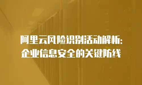 阿里云风险识别活动解析：企业信息安全的关键防线