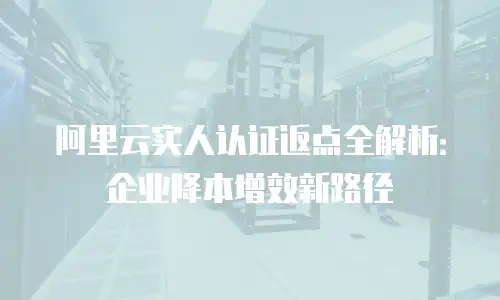 阿里云实人认证返点全解析：企业降本增效新路径