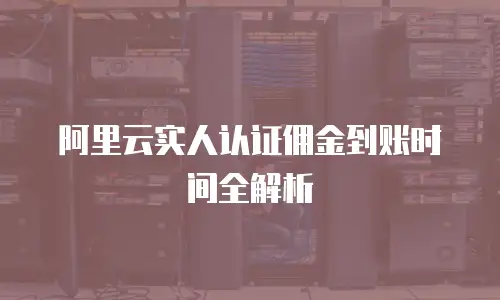 阿里云实人认证佣金到账时间全解析
