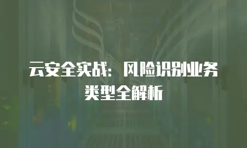云安全实战：风险识别业务类型全解析