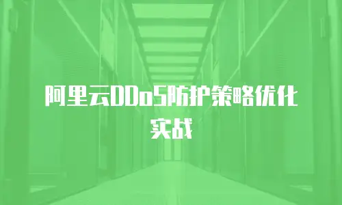 阿里云DDoS防护策略优化实战