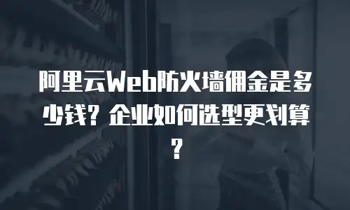阿里云Web防火墙佣金是多少钱？企业如何选型更划算？