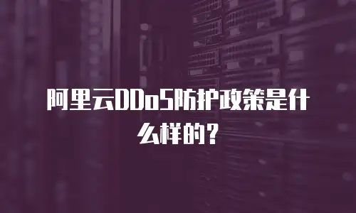 阿里云DDoS防护政策是什么样的？