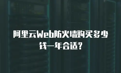 阿里云Web防火墙购买多少钱一年合适？