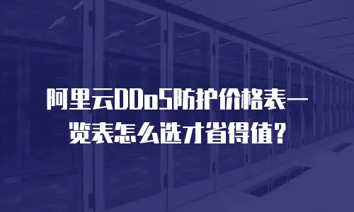 阿里云DDoS防护价格表一览表怎么选才省得值？