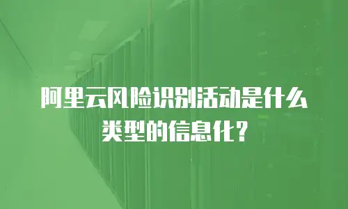 阿里云风险识别活动是什么类型的信息化？