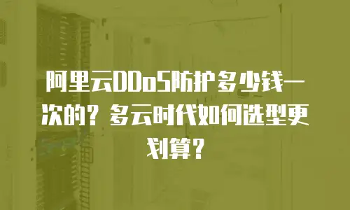 阿里云DDoS防护多少钱一次的？多云时代如何选型更划算？