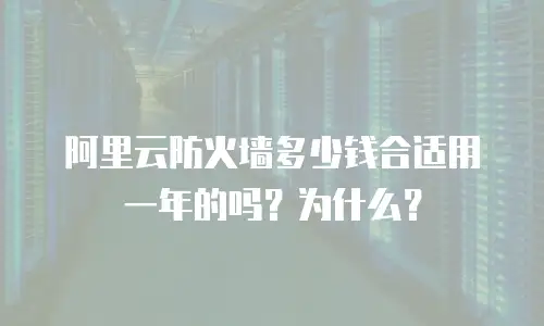 阿里云防火墙多少钱合适用一年的吗？为什么？
