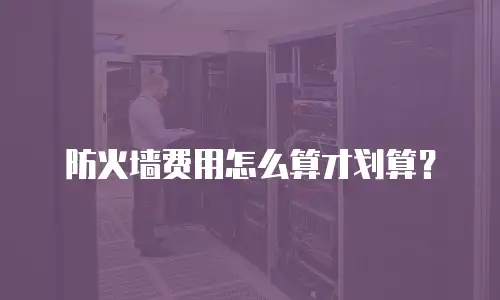 防火墙费用怎么算才划算？