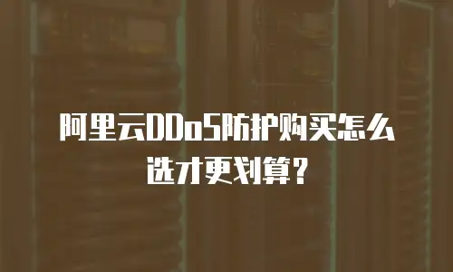 阿里云DDoS防护购买怎么选才更划算？
