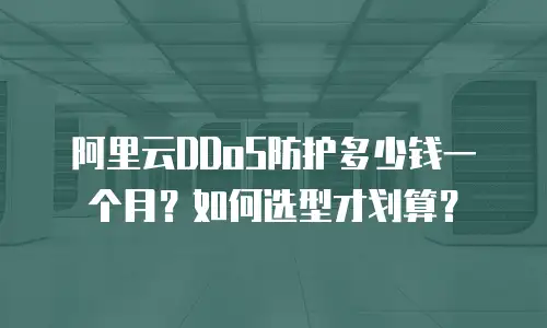 阿里云DDoS防护多少钱一个月？如何选型才划算？