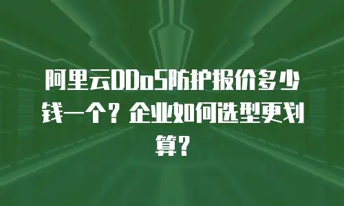 阿里云DDoS防护报价多少钱一个？企业如何选型更划算？