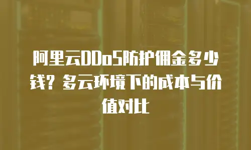 阿里云DDoS防护佣金多少钱？多云环境下的成本与价值对比