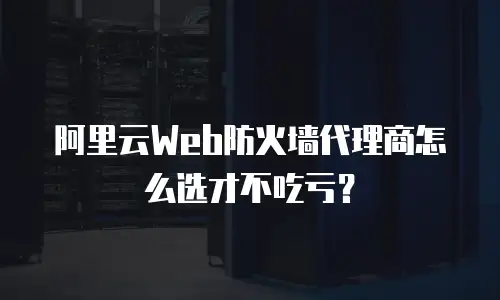 阿里云Web防火墙代理商怎么选才不吃亏？