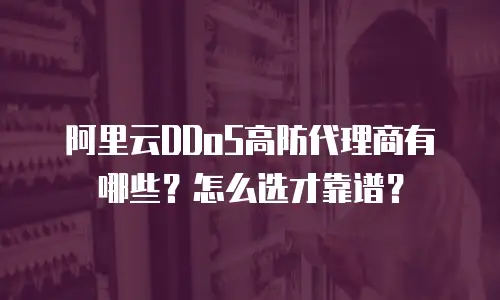 阿里云DDoS高防代理商有哪些？怎么选才靠谱？