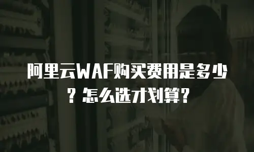阿里云WAF购买费用是多少？怎么选才划算？