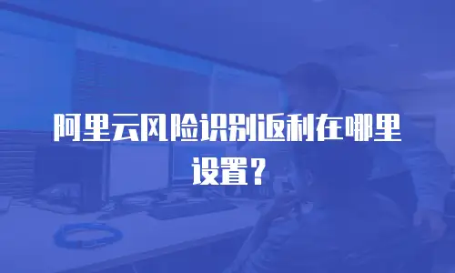 阿里云风险识别返利在哪里设置？