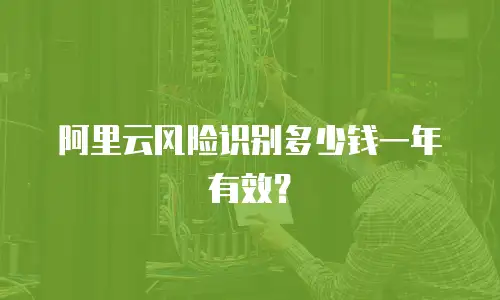 阿里云风险识别多少钱一年有效？