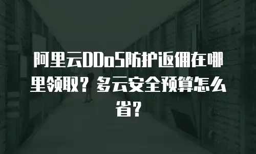 阿里云DDoS防护返佣在哪里领取？多云安全预算怎么省？