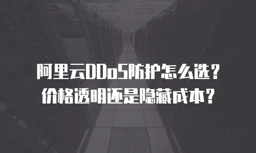 阿里云DDoS防护怎么选？价格透明还是隐藏成本？
