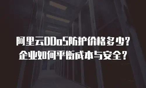 阿里云DDoS防护价格多少？企业如何平衡成本与安全？