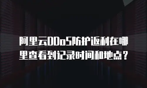 阿里云DDoS防护返利在哪里查看到记录时间和地点？