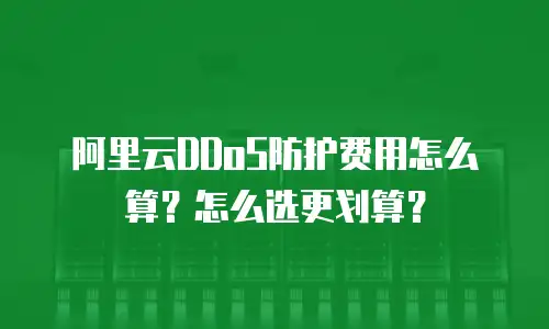 阿里云DDoS防护费用怎么算？怎么选更划算？