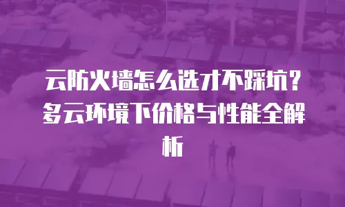 云防火墙怎么选才不踩坑？多云环境下价格与性能全解析