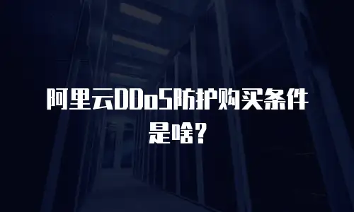 阿里云ddos防护购买条件是啥？