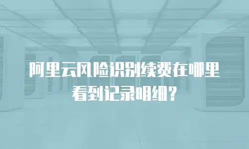阿里云风险识别续费在哪里看到记录明细？