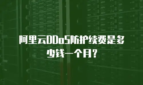 阿里云DDoS防护续费是多少钱一个月？