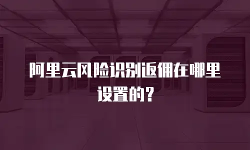 阿里云风险识别返佣在哪里设置的？
