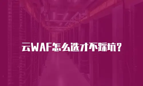 云WAF怎么选才不踩坑？