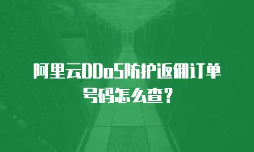 阿里云DDoS防护返佣订单号码怎么查？