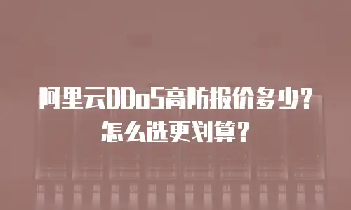 阿里云DDoS高防报价多少？怎么选更划算？