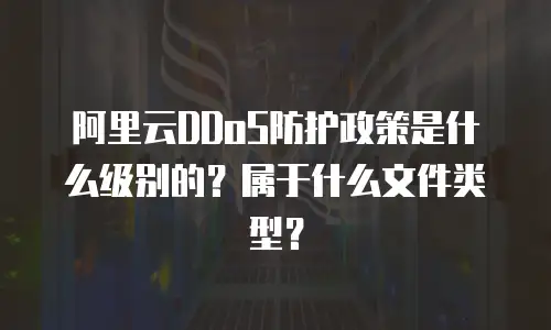 阿里云DDoS防护政策是什么级别的？属于什么文件类型？